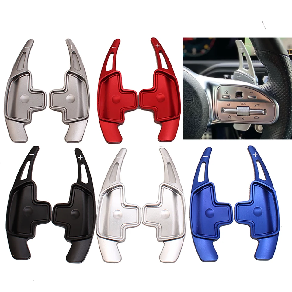 Estensioni Cambio Al Volante In Alluminio Per Mercedes Classe A W177 2023-2025 – Rosso, Nero, Blu, Argento