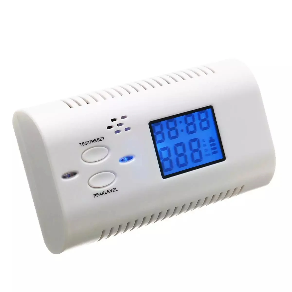 Detector de monóxido de carbono con alarma de seguridad para el hogar, Detector de monóxido de carbono con pantalla LCD, Sensor de alarma de Gas, Detector de Co batería de 9V