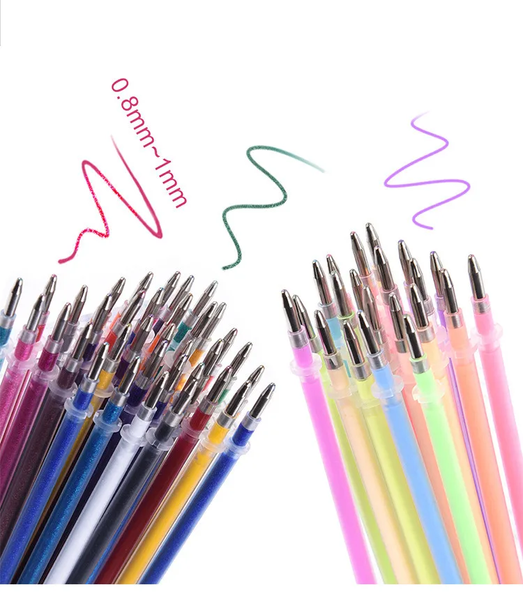 48 шт разноцветное, Радужное хайлайтер Заправка для гелевой ручки для студентов DIY живопись флуоресцентные граффити пополнения школы питания#5