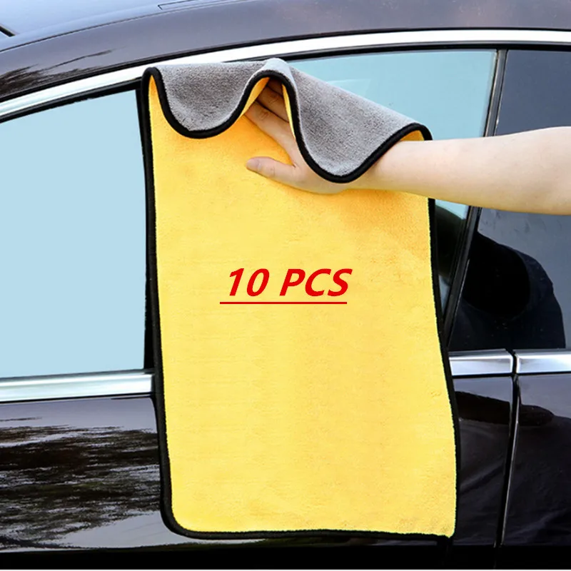 

600GSM 5/10PCS Car Soft Car Wash Microfiber Towel Car Cleaning Drying Cloth Paint Care Cloth Detailing Car WashTowel Never Scrat