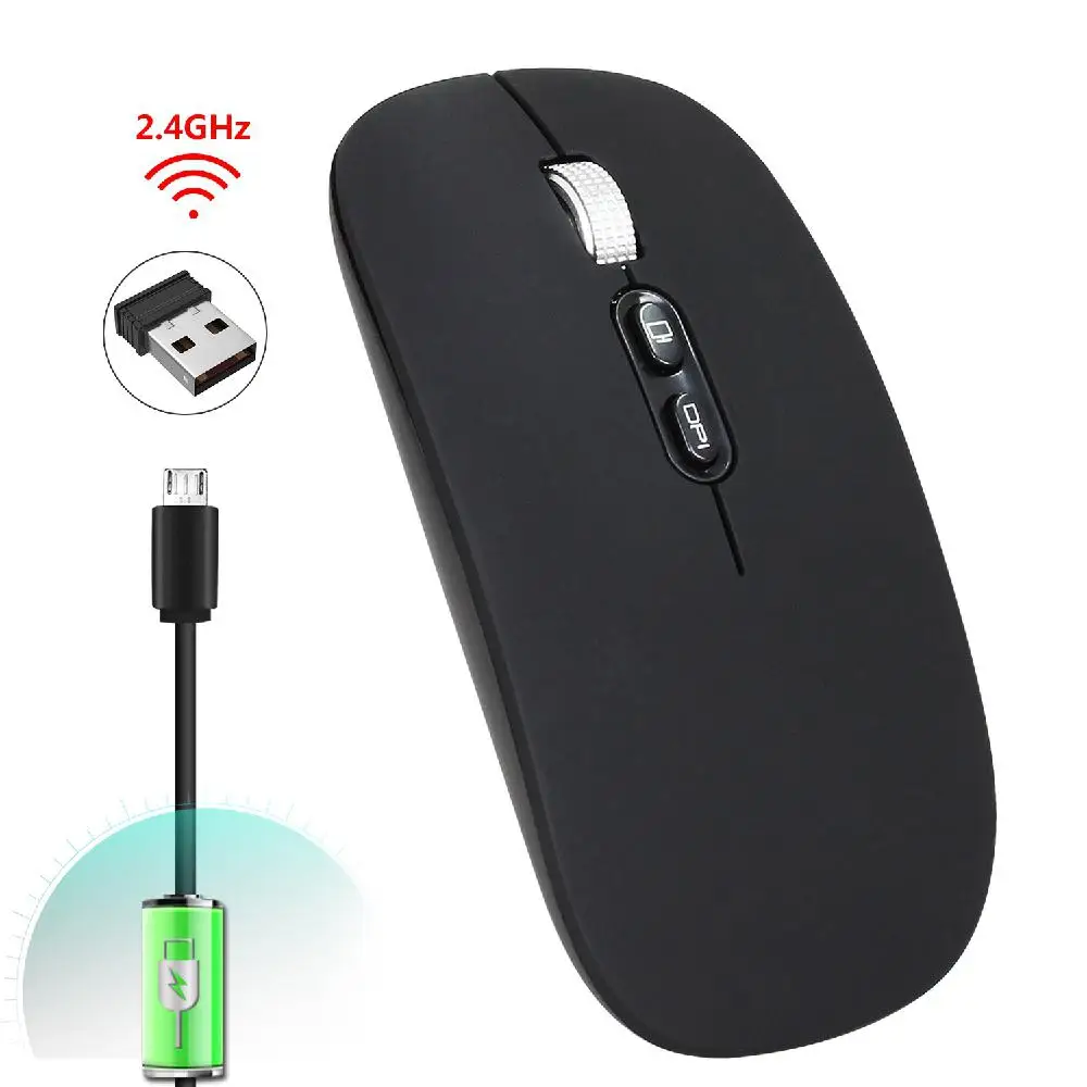 HobbyLane M103 перезаряжаемая беспроводная мышь Mute 1200 dpi 2,4G приемник встроенный литиевый аккумулятор офисная беспроводная мышь d35