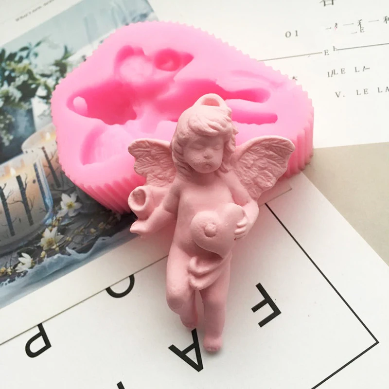 

Fondant Mold Cake Decorating Tools 3D Angel Candy DIY Baking Mould Sugar Craft Handmake Plaster Aromatherapy Pendent