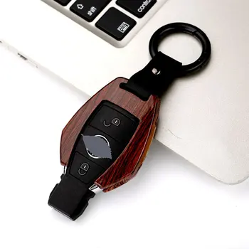 

Zinc Alloy Car Key Case For Mercedes Benz C E S M GLK Class Metal Smart Remote Fob Cover Keychain Protector Bag Auto Accessories