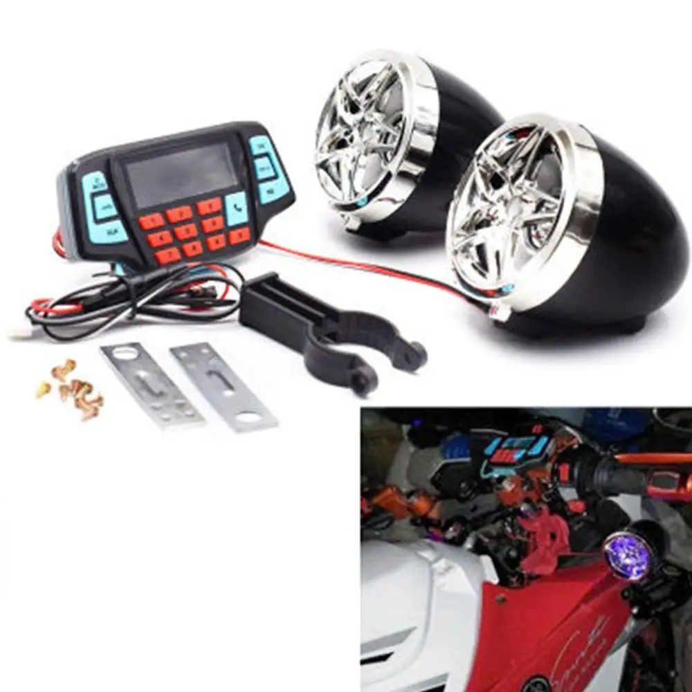 Универсальные аксессуары для двигателя Водонепроницаемый Автомобильный плеер мотоцикл Mp3 большой экран автомобильный портативный музыкальный плеер