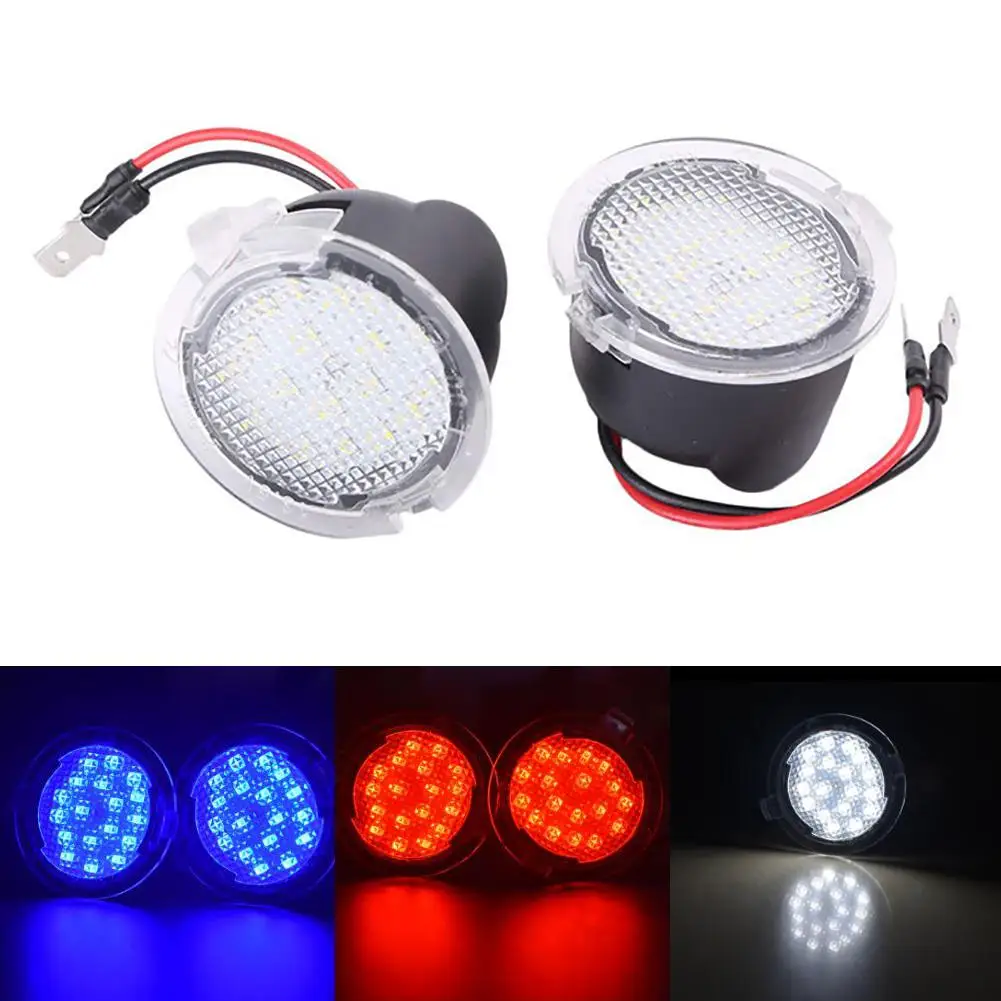 

Car Signal Lamp 2Pcs Car LED Side Mirror Puddle Light Lamp for Ford Fusion Flex Mondeo Explorer Car Lights