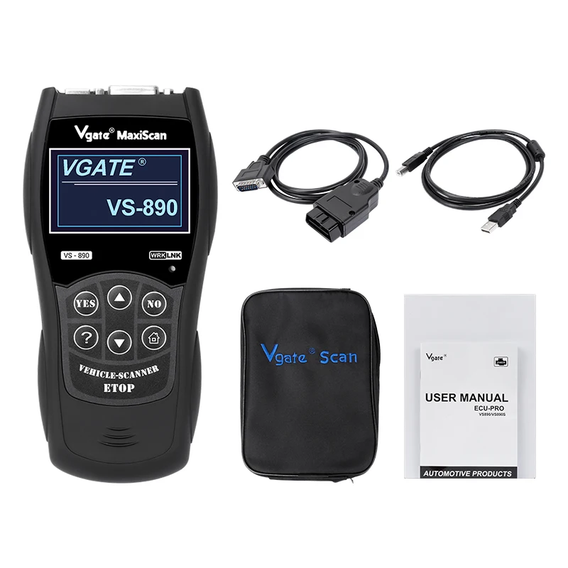 

Vgate VS890 MaxiScan OBD2 Diagnostic Scanner Engine Analyzer Car Code Reader Tools CAN-BUS Multi-Languages PK ELM327 V1.5 CR319