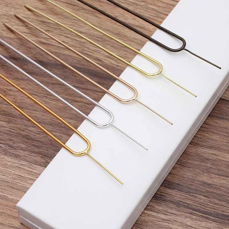 10pcs 130mm U 모양 헤어 포크 금속 황동 머리핀 40mm 바늘 헤어 스틱 기본 설정 보석 만들기위한