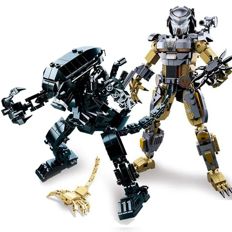 

New Alien Vs Predator Robot War Fit Star Wars Robot Figures Technic Building Blocks Bricks Creator Bricks Toys