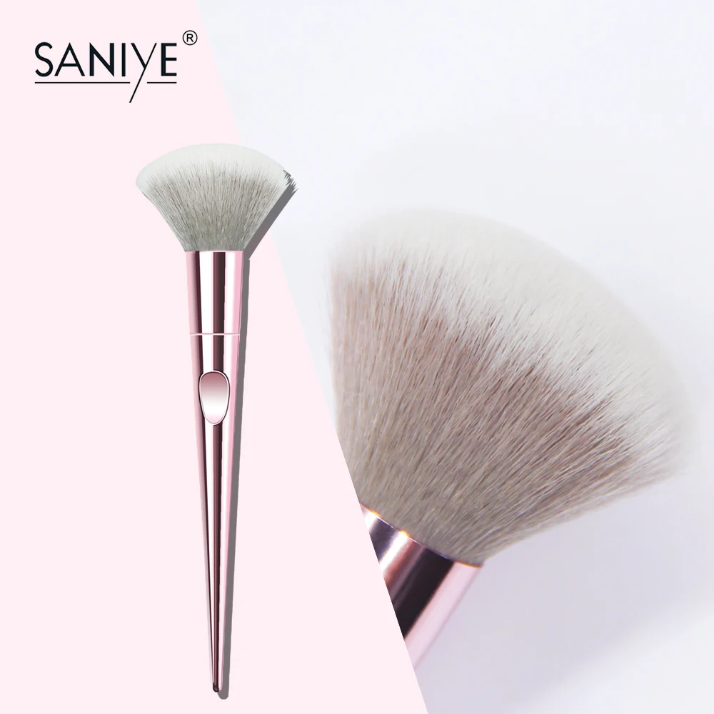 Модная женская мягкая кисточка для макияжа SANIYE кисть теней век розовая
