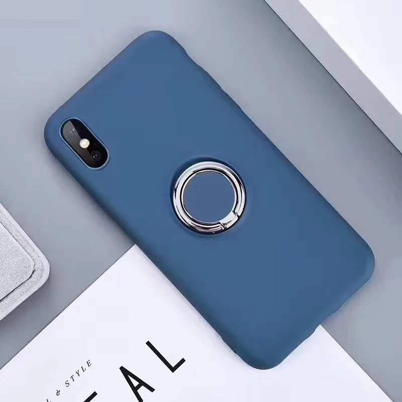 Темно-синий Для iPhone 11 11Pro 11 Pro Max для iPhone XS Max XR X 6S 7 8 силиконовый держатель телефона мягкий ТПУ чехол для телефона горячая распродажа - Цвет: Темно-синий