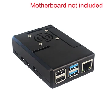 

Protective ABS Case With Cooling Fan Accessories Interfaces Demo Board Durable Parts Compact Ports Housing For Raspberry Pi 4