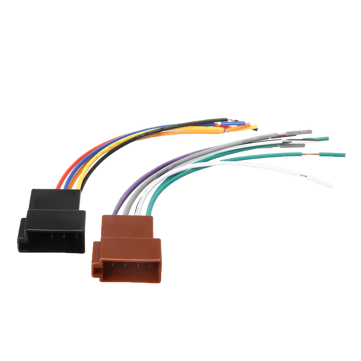 Mayitr 1pc 12V 16CM Universal Car Stereo Female Socket Radio ISO Wire Harness Adapter Connector FOR Power 4 speakers