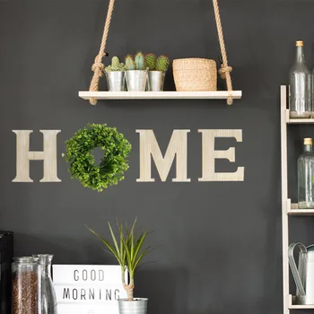 

Mantel Living Room Housewarming Wedding Craft Party Word Decor Rustic Wood Home Sign Birthday Gift Wall Mounted Cutout Letters