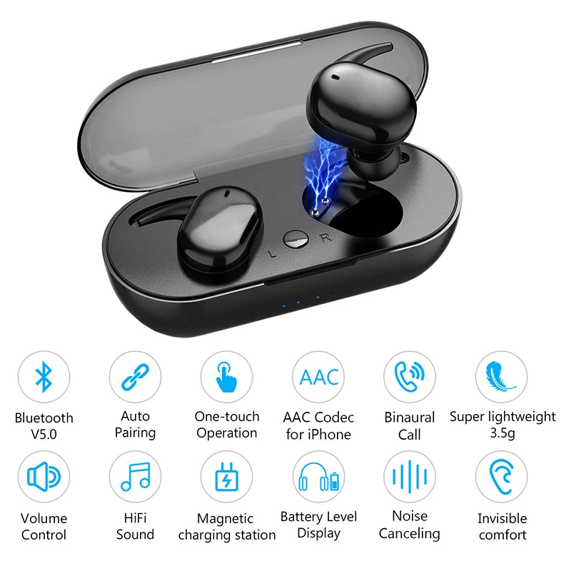 TWS наушники Bluetooth 5,0 беспроводные наушники спортивные 3D стерео HiFi Звук с микрофоном портативные свободные Наушники управление AI