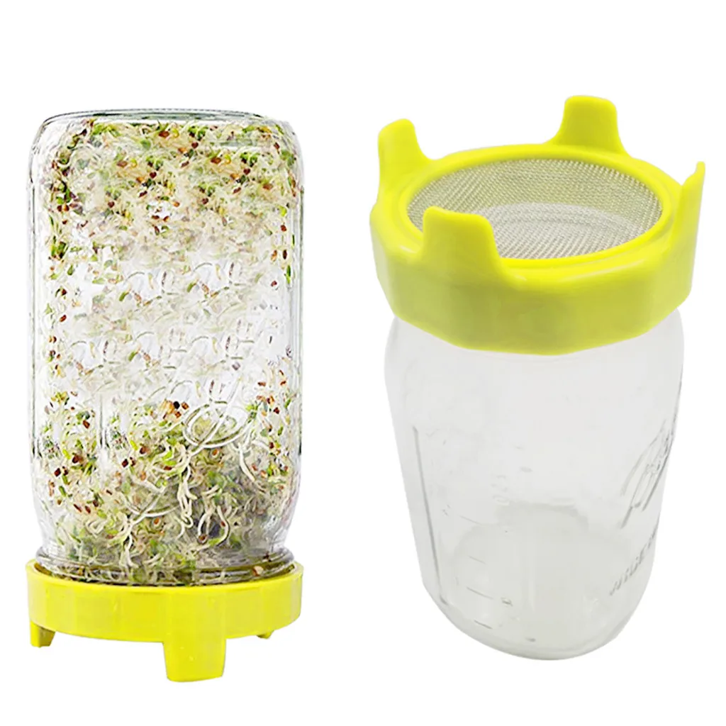 Семена Sprouter прорастание крышка Sprouting фильтр Mason крышка банки Sprouting чистая крышка Bean Sprouts фильтр Садоводство поставки G923