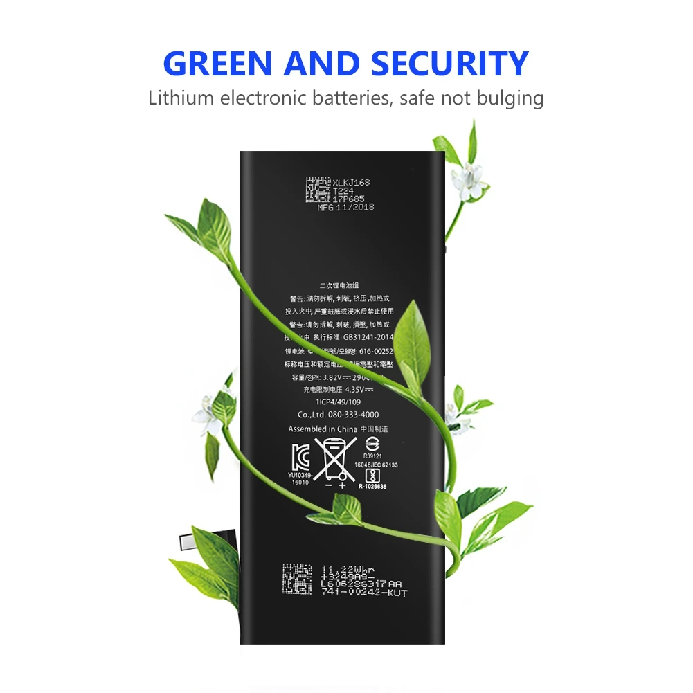 YCDC 3,82 V 2900mAh аккумулятор для iPhone 7 Plus 7 Plus перезаряжаемый литий-полимерный аккумулятор для мобильного телефона