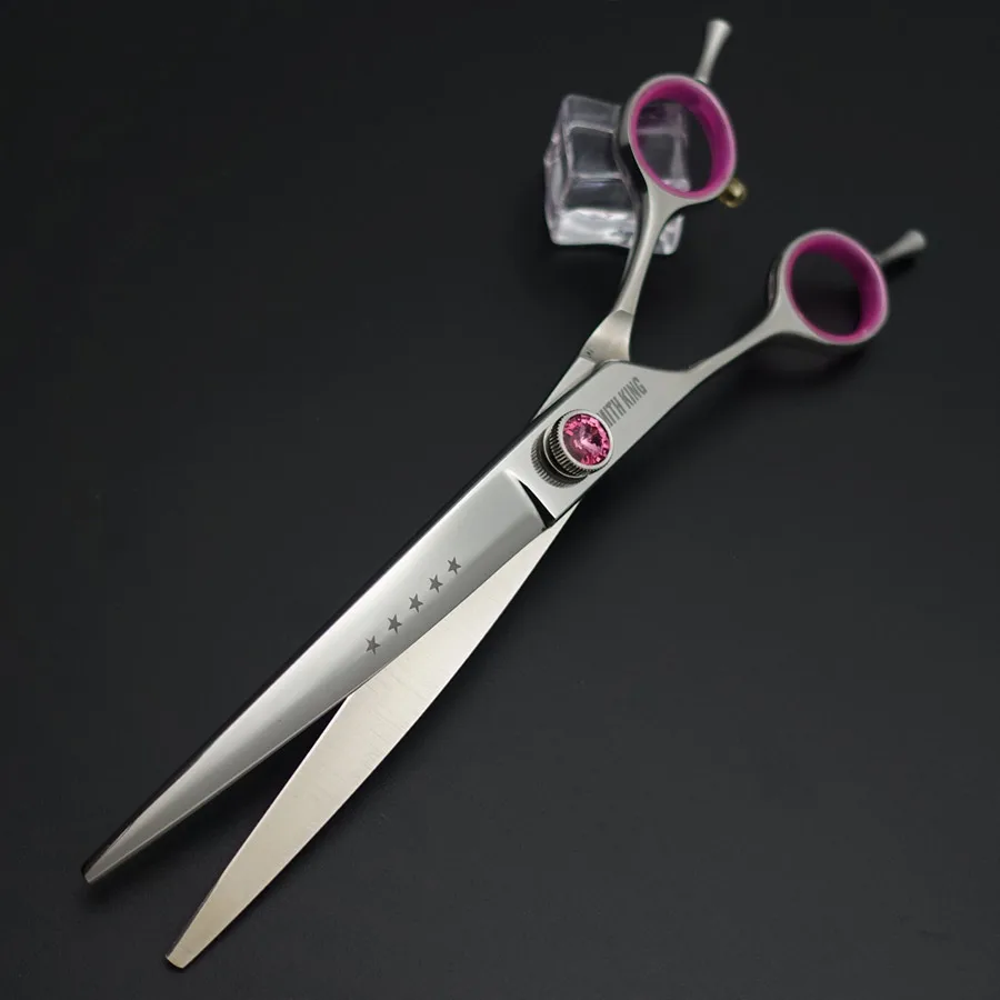 7 inch Left-handed pet grooming scissors,7〞Straight scissors+curved scissors+thinning scissors+steel com+leather bag/case/kits