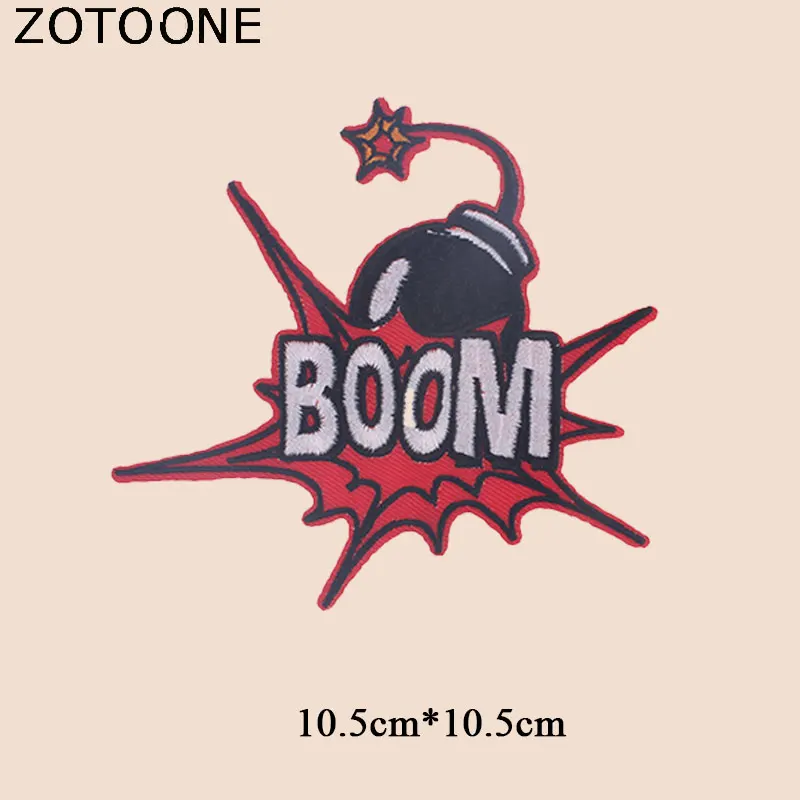 ZOTOONE Boom нашивка Значки для детей Железный на одежде теплопередача Diy