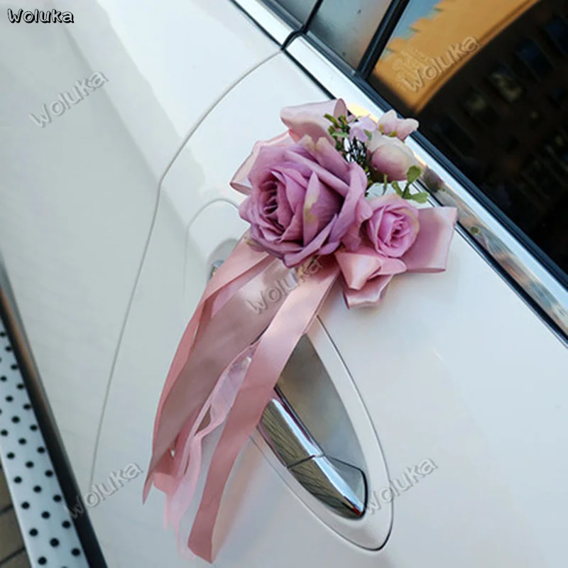 

Wedding car door handle rearview mirror embellishment decoration main car single product simulation flower disk CD50 Q03