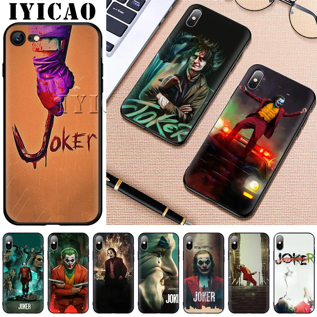 Джокер Хоакин Феникс Фильм Мягкий силиконовый чехол для телефона iPhone 11Pro Max Xr Xs X 6