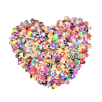 

1Bag Fashion DIY Cute Summer Watermelon Decor Decals Kit Art Polymer Clay Canes Fruit slice Set Charm Tips