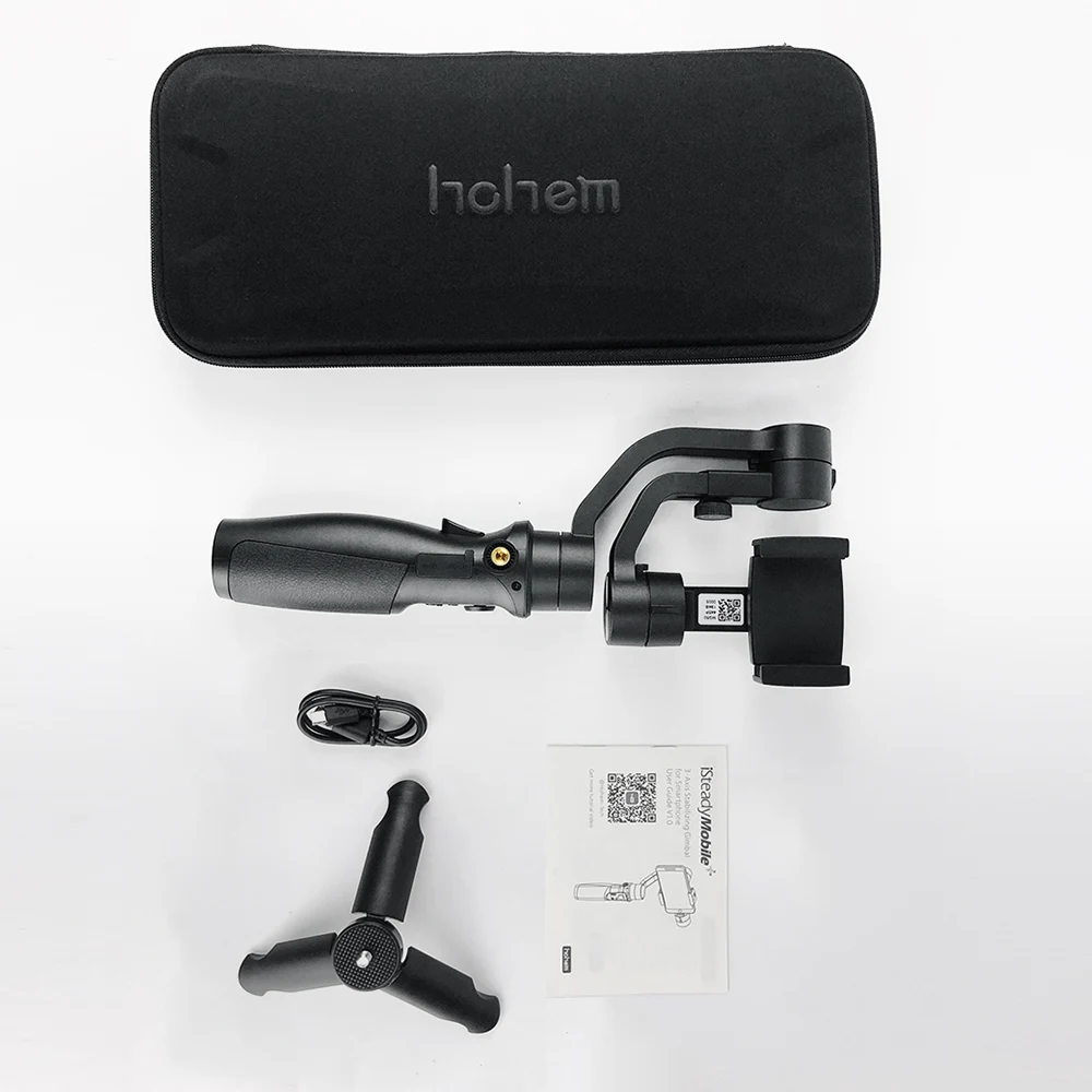 Фотография Hohem iSteady Mobile+ 3 Axis Handhele Gimbal Kit w/App управление для huawei 58 89 мм ширина