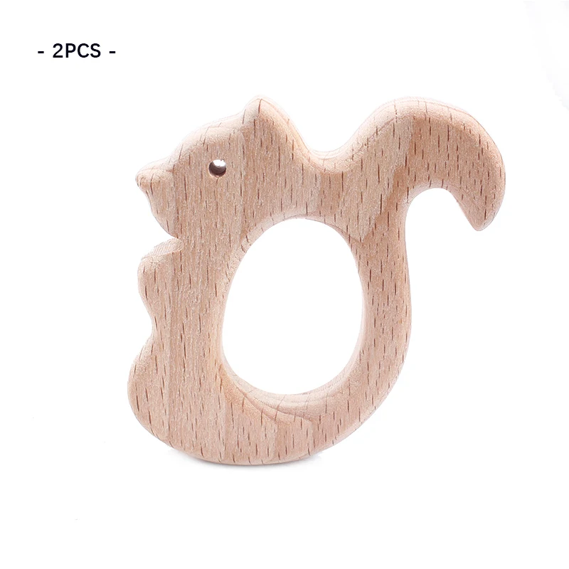 Деревянные Прорезыватели для зубов деревянные в виде животных из Букового