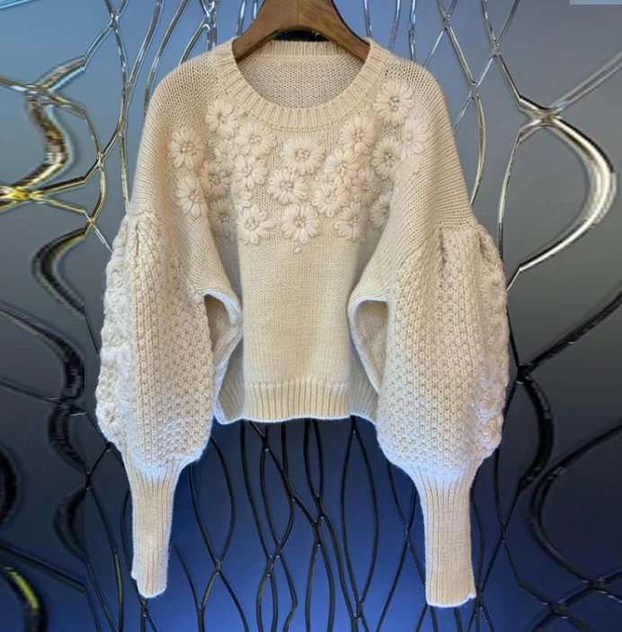 Turtleneck Sweater Female Fall/Winter Wear 2019 New Korean Loose Joker Short Knitted Shirt Lantern Sleeve Sweater Pull Jumper Turtleneck Sweater Female Fall/Winter Wear 2019 New Korean Loose Joker Short Knitted Shirt Lantern Sleeve Sweater Pull Jumper