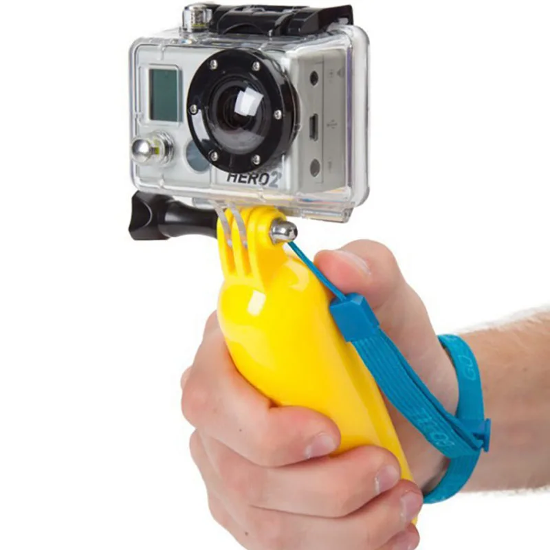 Спортивная Экшн-камера поплавок ручной захват для Gopro Pole портативная палка для Go Pro Hero 7 6 5 4 монопод для Yi 4K SJ4000 SJ5000 - Цвет: small yellow