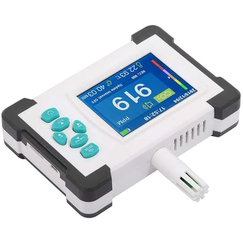

Dioxide Detector with Rechargeable Battery Portable CO2 Meter Tester Air Quality Detector Monitor 0- 9999PPM