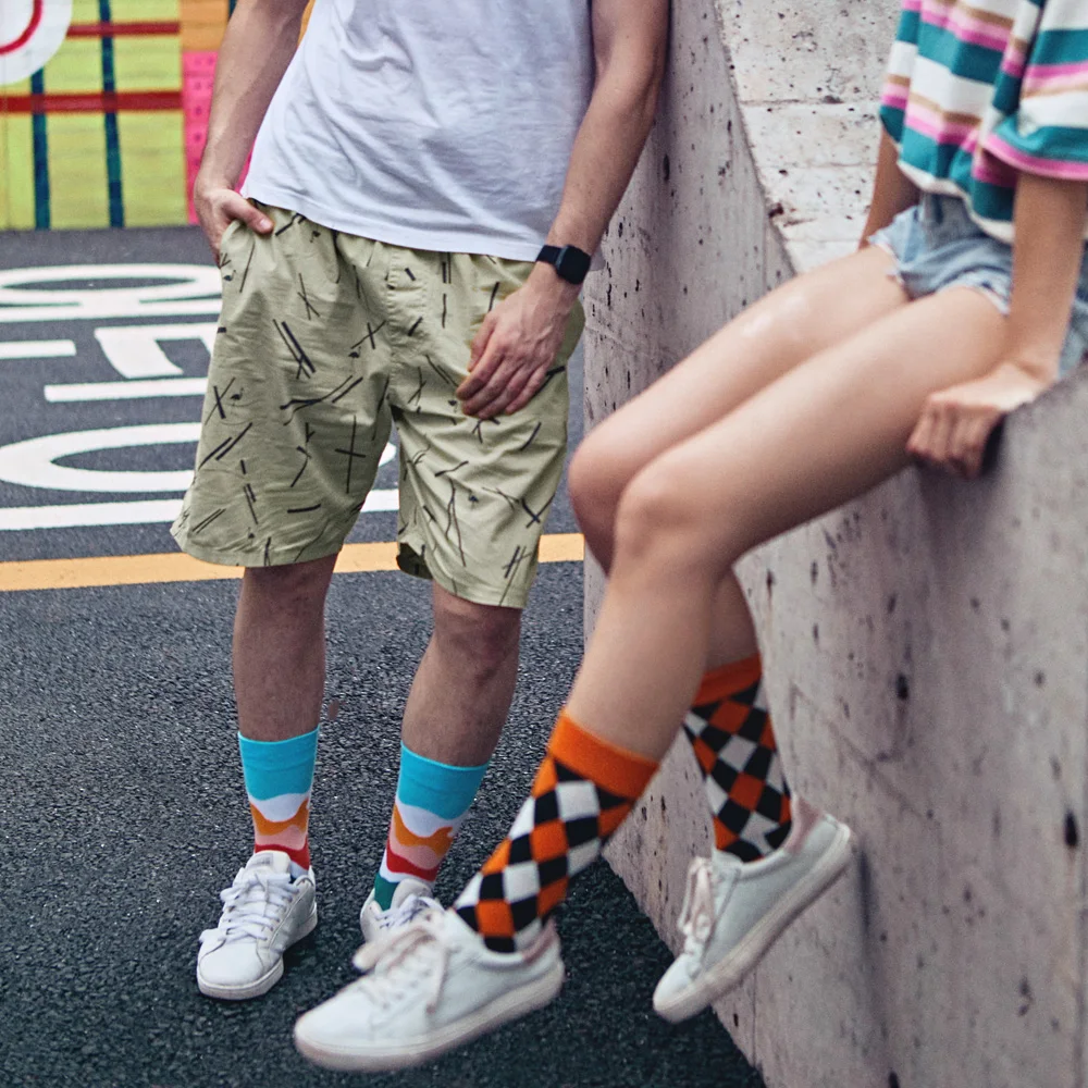 Colorful Graphic Cotton Socks 2