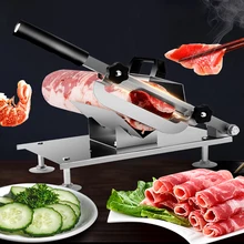 Бытовая машина для резки мяса ягненка с двумя концами лезвие из нержавеющей стали замороженное мясо слайсер машина для резки автоматическая отправка мяса