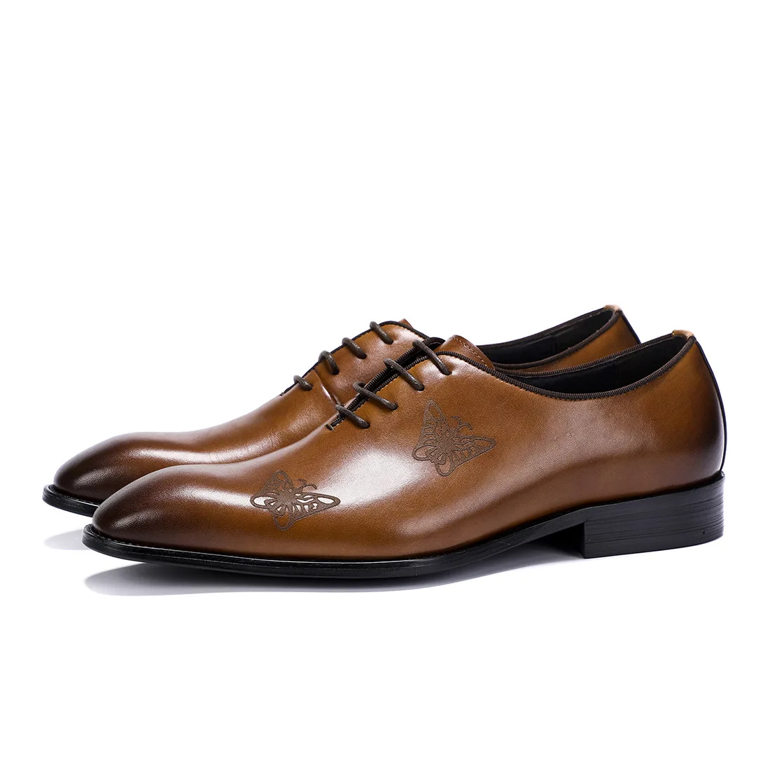 

2019 Autumn New Style Bullock MEN'S SHOES Formal Wear Leather Shoes Men's Genuine Leather Rub Color Varved Large Size Trendy Sho