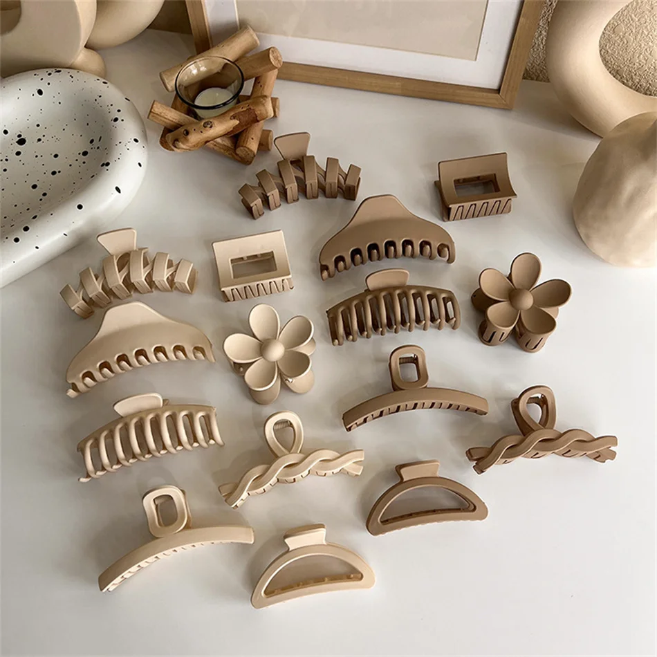 coffee table beige 70x40x38 cm poly rattan 1Pcs Korean Coffee Beige Large Hair Claws Acrylic Hairpins Barrette Crab Hair Clips Headwear for Women Girls Hair Accessories