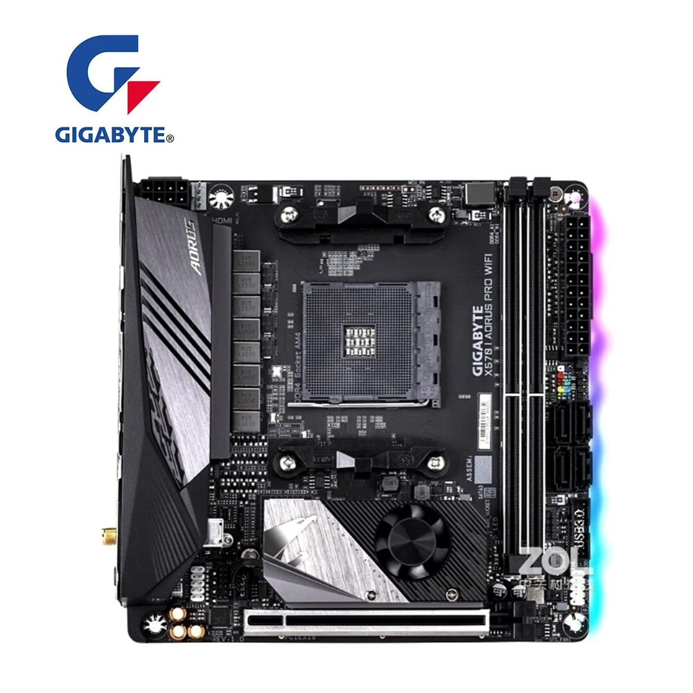 Используется mini itx для Gigabyte X570 I AORUS PRO WIFI Настольный PCI E 4 0 М. 2 USB 3 1 материнская