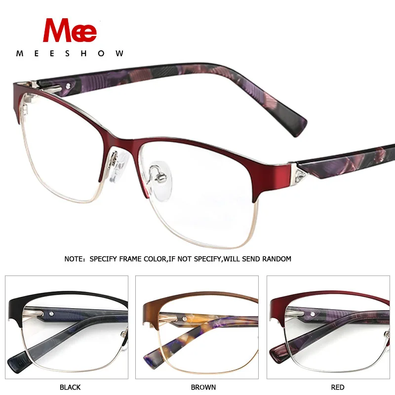 MEESHOW очки из титанового сплава, женские очки в оправе, кошачий глаз, очки, очки для близорукости, датские очки с диоптриями 809