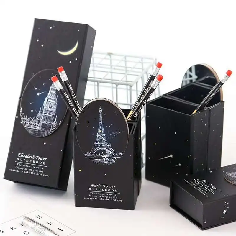 

New Multi Function Pen Box Office School Storage Box Desk Pen Pencil Organizer Student Stationery Supplies