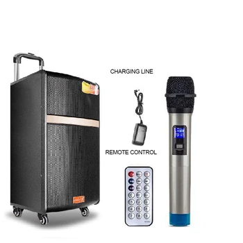 

Fashion 10 Inch Subwoofer 160W Speaker Bluetooth Big Power Bass Speakers Portable Party Home Outdoor Louderspeaker with Wheels