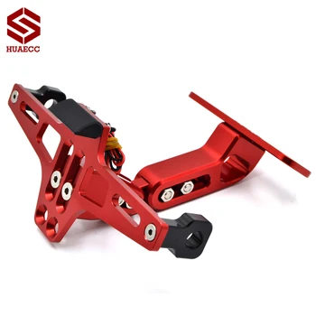 

Motorcycle Adjustable Angle Aluminum License Number Plate Holder Bracket for Yamaha MT07 MT09 XJ6R1 R6 R3 FZ1 FZ6