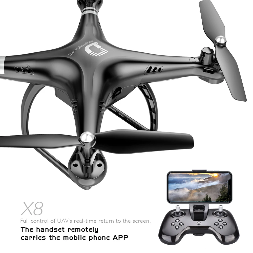 Dongmingtuo X8 FPV 2,4G 720P HD камера с высоким режимом удержания, Wi-Fi, удержание высоты, RC Квадрокоптер X8 FPV 720P Wifi Дрон