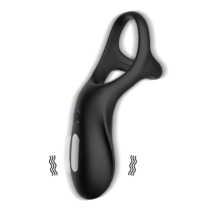 Silicone10 режимов двойное кольцо вибратор для мужского пениса Задержка эякуляции