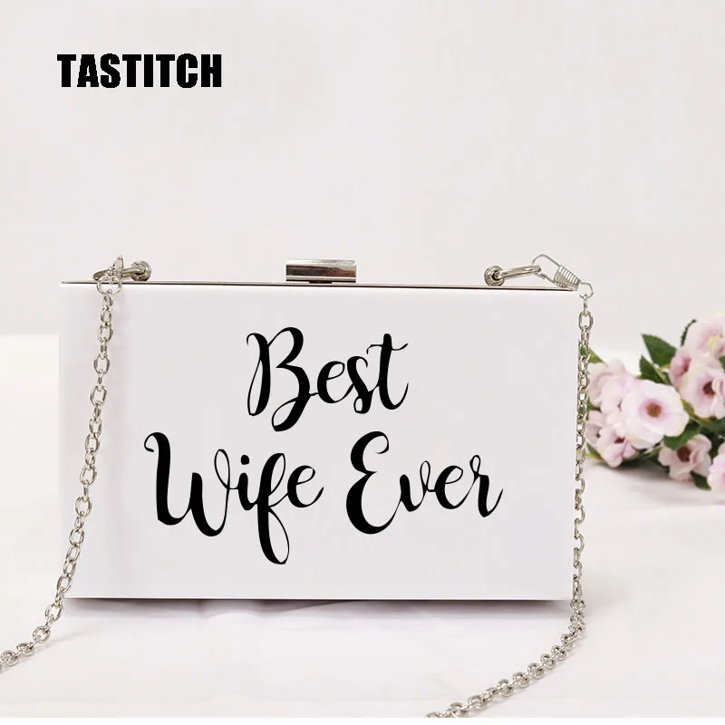 

New wallet women messenger bag Personalized letter Best wife ever customization fashion woman eveningbag party prom Clutch
