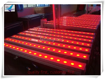 

E-4pcs+ fly case waterproof outdoor led wall washer light 18*3w rgb ip65 building projector bar wall wash light