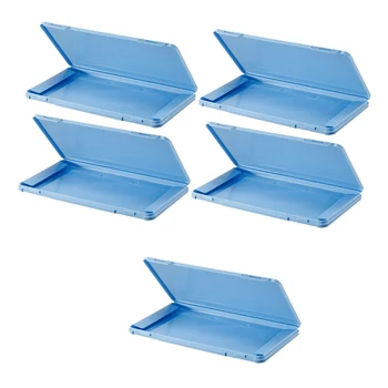 

5 Pack Dustproof Disposable Mask Case Portable Face Masks Container Mask Storage Box Organizer Travel Household