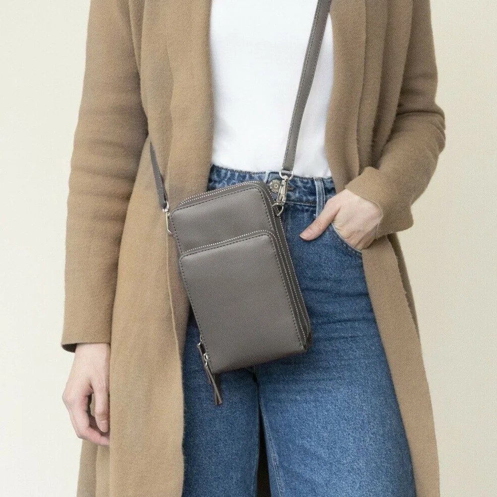 

Women Purse Large Capacity Casual Fashion Solid Outdoor Traveling Phone Pocket Shoulder Crossbody Bag PU Leather Storage Zipper
