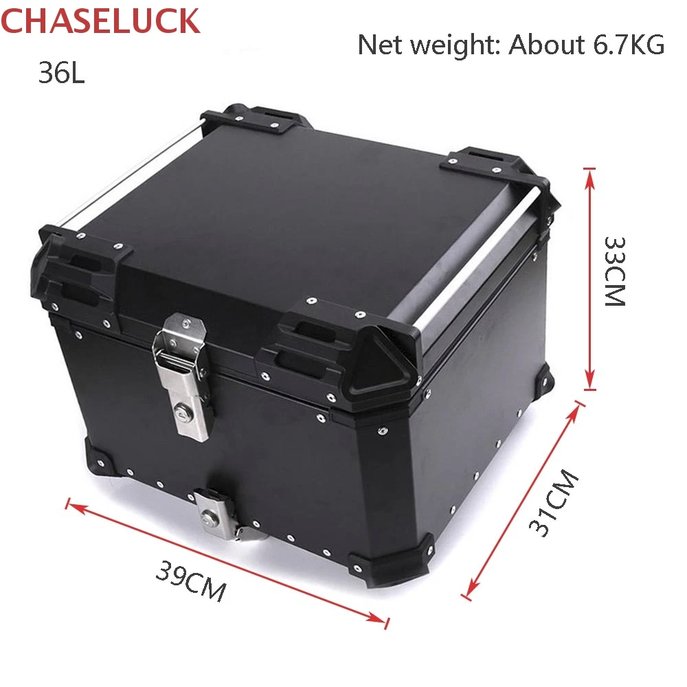 Aluminum Motorcycle Tail Rear Top Luggage Box  Top Case Moto Motorcycle  Trunk - 25l - Aliexpress