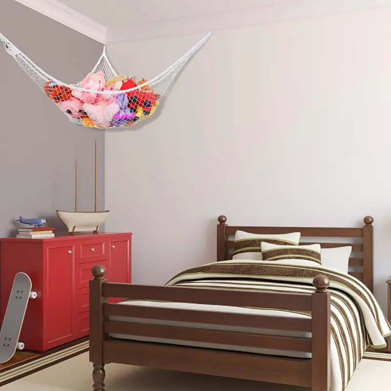 Mesh Net Toy Hammock Corner Stuffed Animals Toys Kids Baby Hanging Storage Organizer 2 Sizes 6