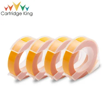 

4Rolls 9mm 3D Embossing PVC Label Tapes Compatible Dymo 1610 1880 12965 Manual Label printer for Motex E101 Label Maker
