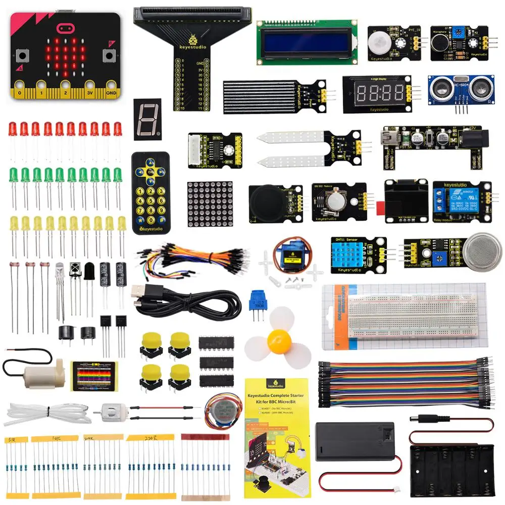 

Keyestudio Microbit Complete Starter Kit for BBC Micro:bit With Tutorial