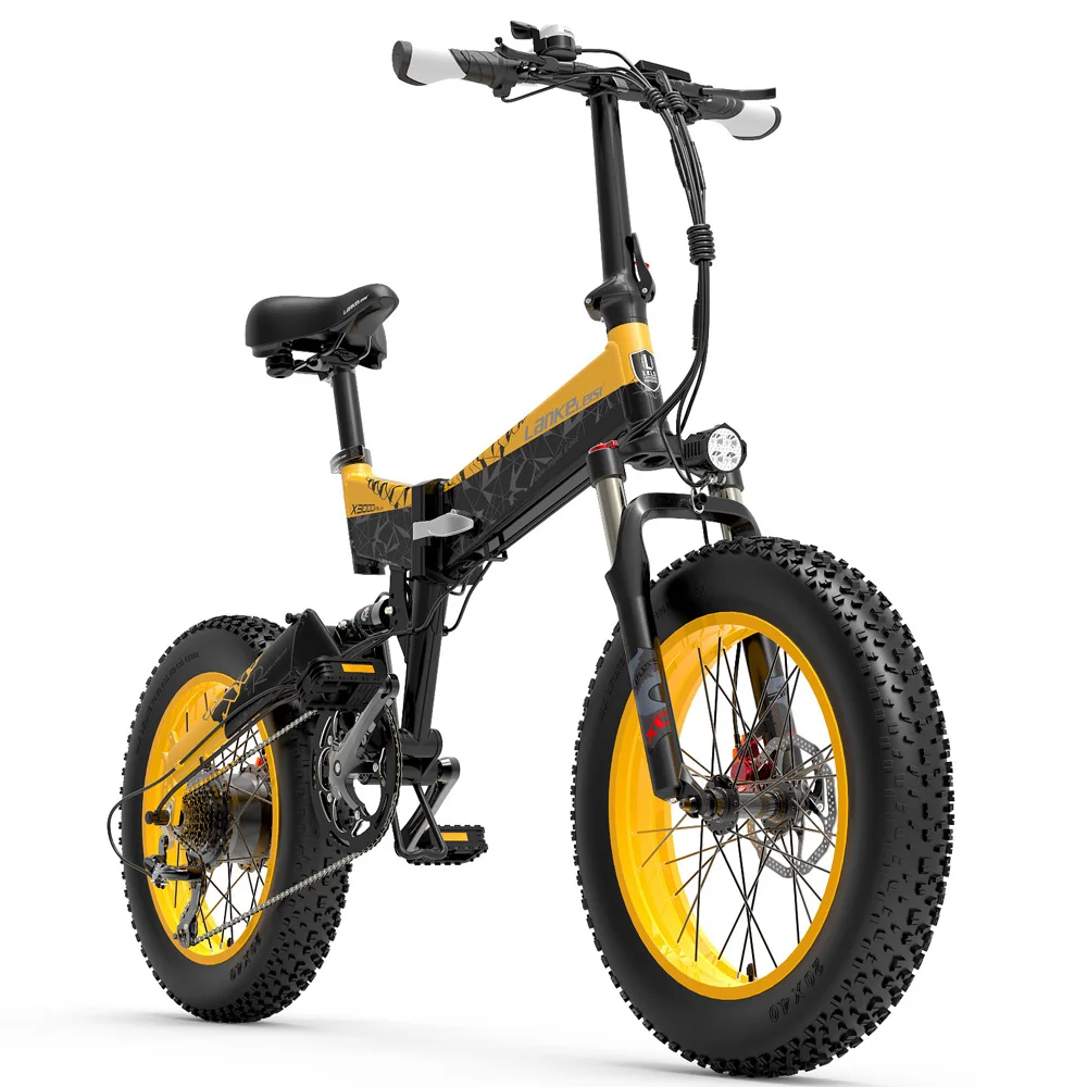 X3000plus 20 Inch Fat Bike Folding Electric Bicycle 7 Speed Snow Bike 48v  Lithium Battery 1000w Motor 5 Pas Mountain Bike - Electric Bicycle -  AliExpress